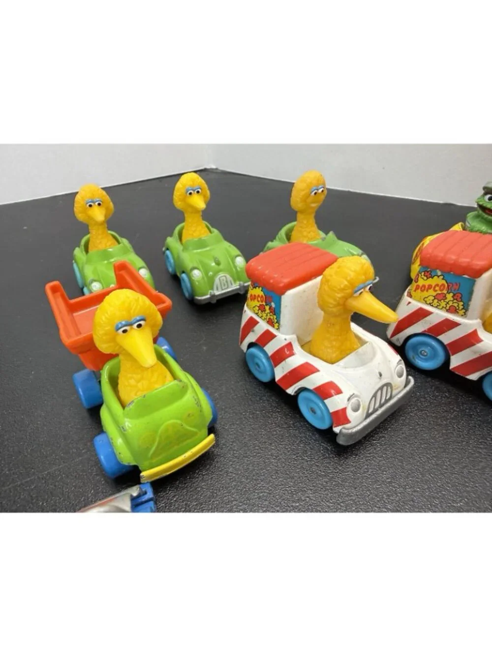 Vintage 1980s Sesame Street Diecast Cars Lot of 19 Big Bird Elmo Ernie Grover